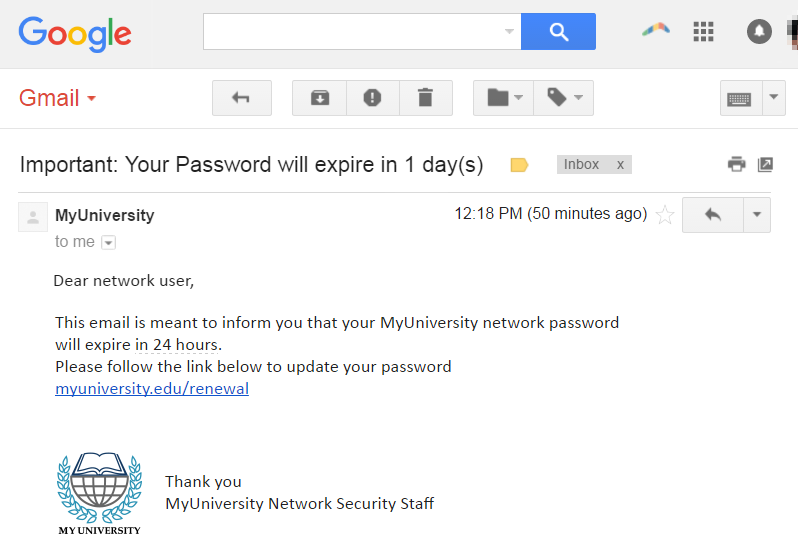 The Human Factor How Can Employee Awareness Strengthen Cybersecurity: phishing attack email example.